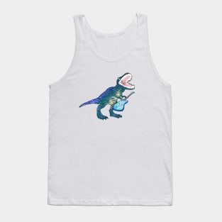 Guitar playing Dinosaur,   by Pickleball ARTwear Tank Top